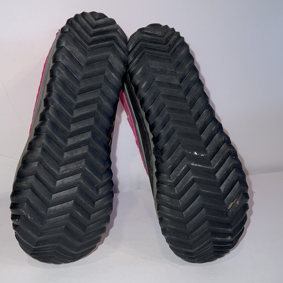 Sorel Pink black out and about rubber duck boots booties girls 3 youth snow - Picture 7 of 9